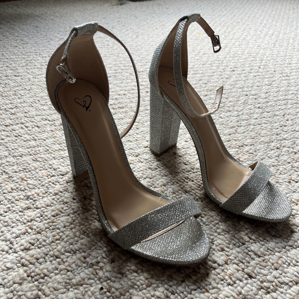 silver heels